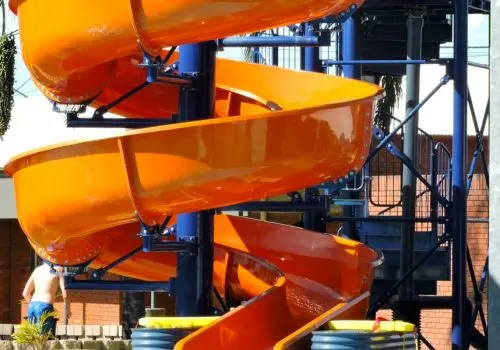 Casino Olympic Pool water slide installation